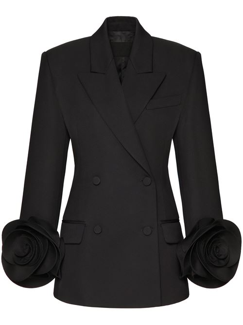 Black virgin wool jacket VALENTINO GARAVANI | 5B0CE3W788J0NO